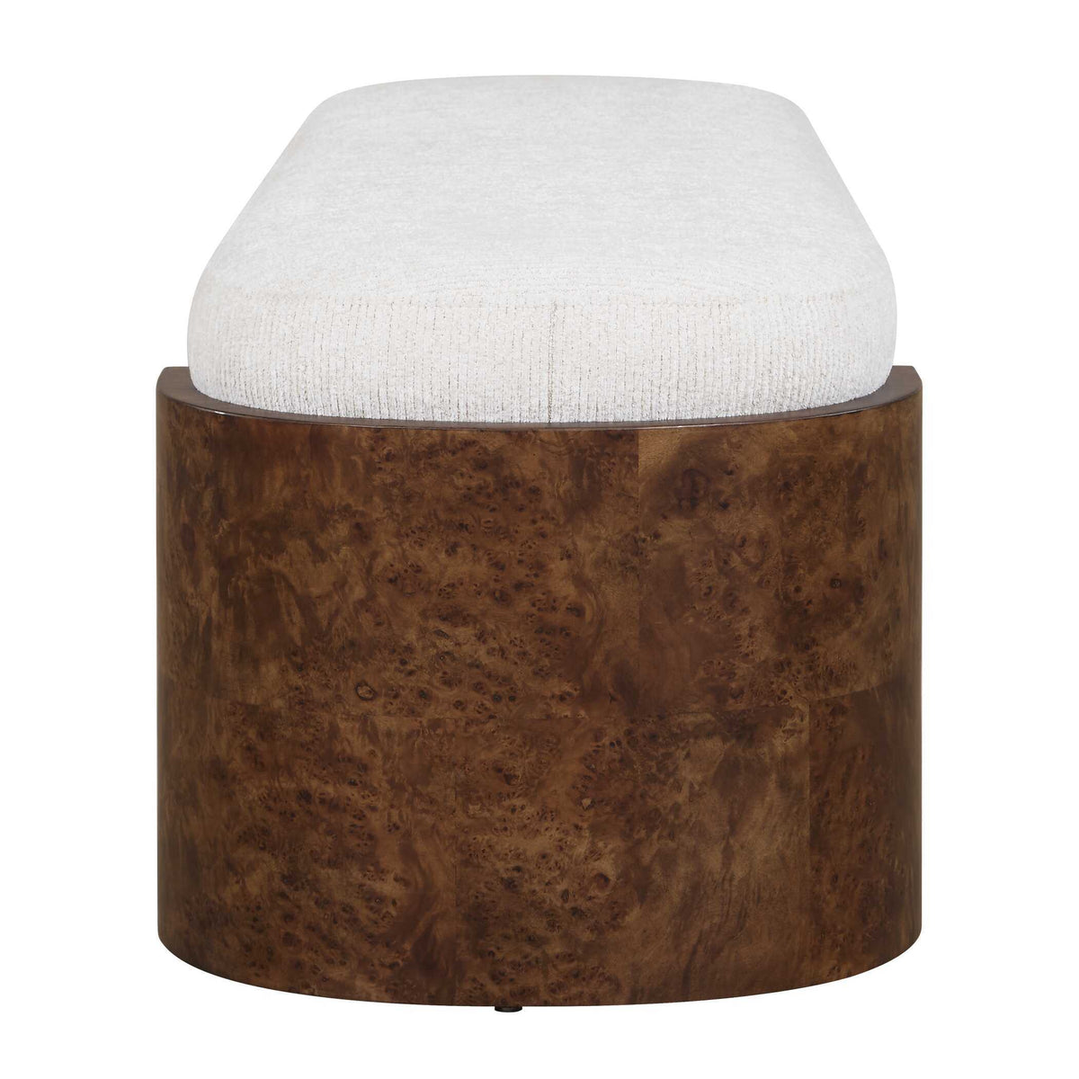 Thorian Bench Brown / Off-White - White / Dark Brown by Uttermost - View 6
