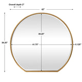 Cabell Mirror - Gold by Uttermost - View 7