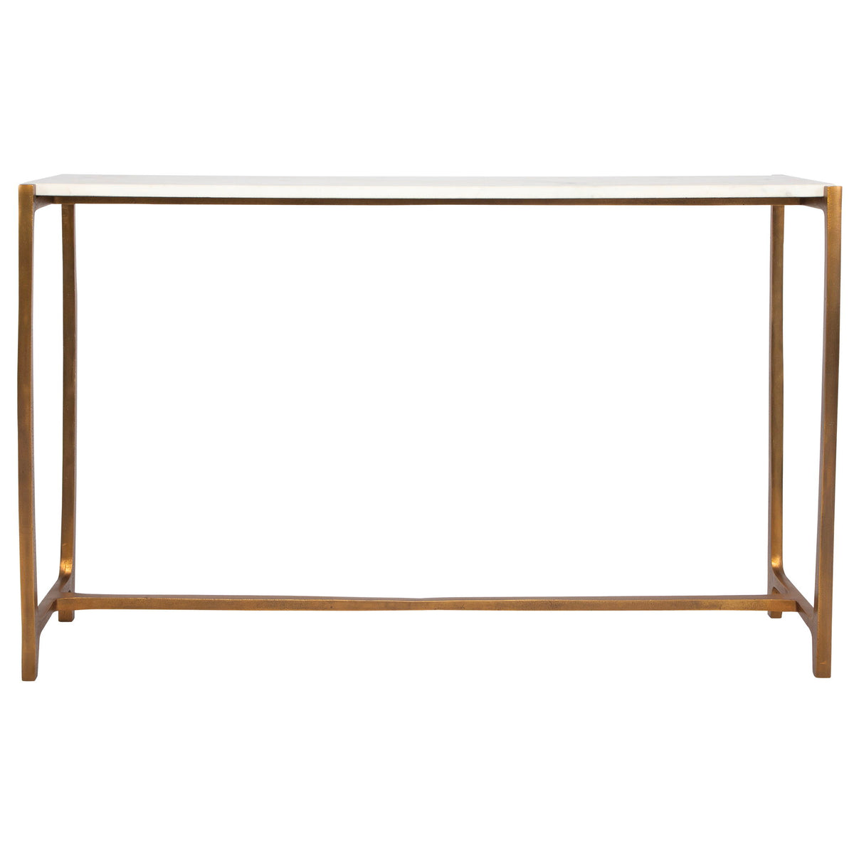 Affinity Marble Console Table - White / Gold by Uttermost - View 1