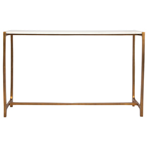 Affinity Marble Console Table - White / Gold by Uttermost - View 1