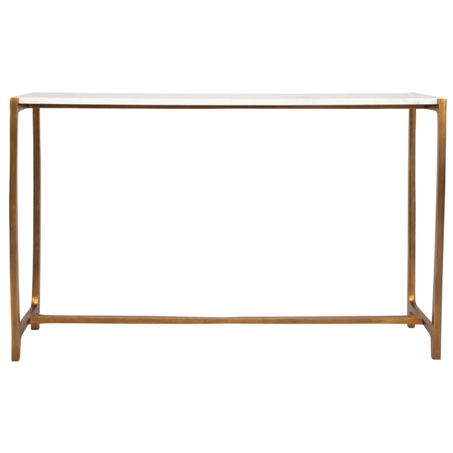 Affinity Marble Console Table - White / Gold by Uttermost - View 1