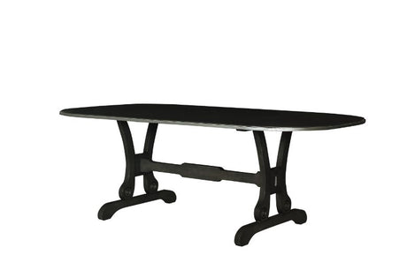 Acme - House Beatrice Dining Table 68810 Charcoal Finish