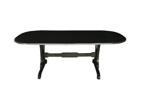 Acme - House Beatrice Dining Table 68810 Charcoal Finish