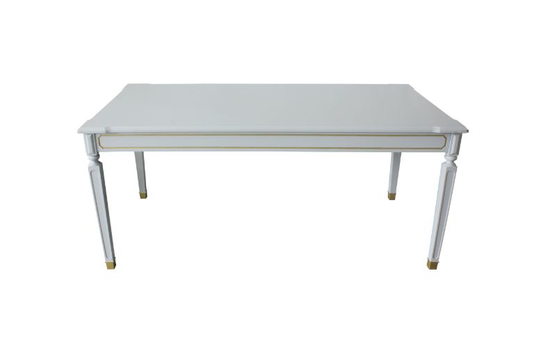 Acme - House Marchese Dining Table 68860 Pearl Gray Finish