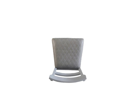 Acme - House Marchese Side Chair (Set-2) 68862 Two Tone Gray Fabric & Pearl Gray Finish