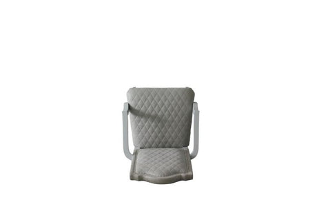 Acme - House Marchese Arm Chair (Set-2) 68863 Two Tone Gray Fabric & Pearl Gray Finish