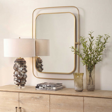 Moreni Mirror Brass - Gold by Uttermost - View 2