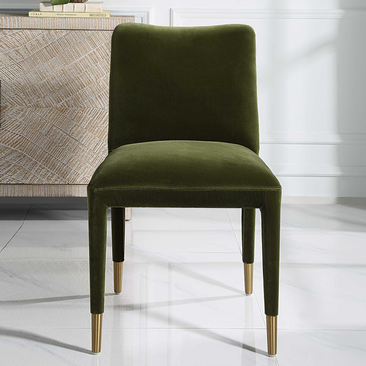 Conifer Dining Chair (Set of 2) Moss - Dark Green by Uttermost - View 2