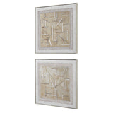 Unpredictable Hand Painted Canvases (Set of 2) - Gray by Uttermost - View 4