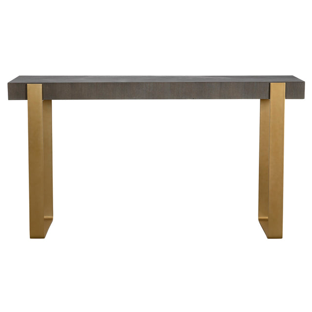 Kea Contemporary Console Table - Dark Gray / Yellow by Uttermost - View 1