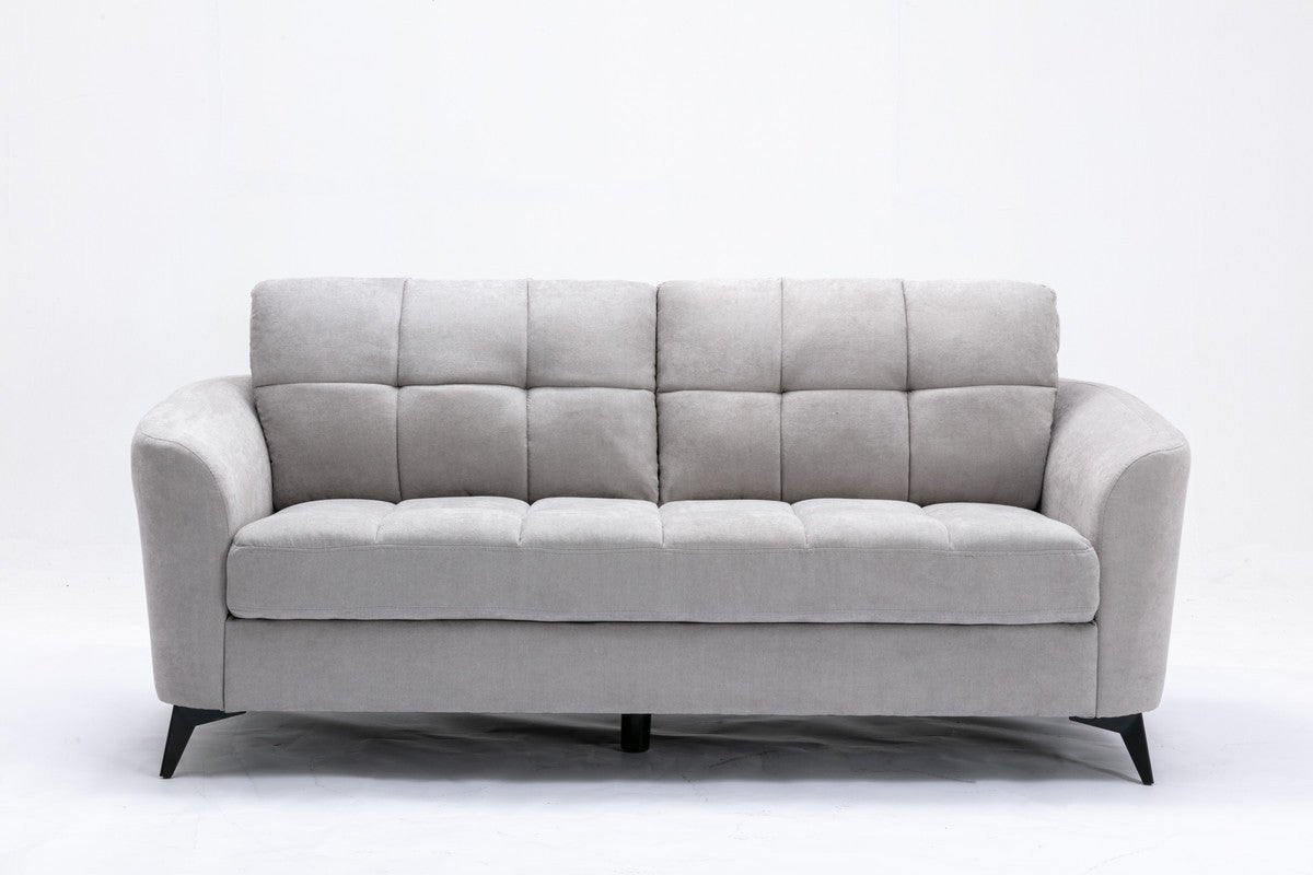 Callie Light Gray Velvet Fabric Sofa | Home Elegance USA