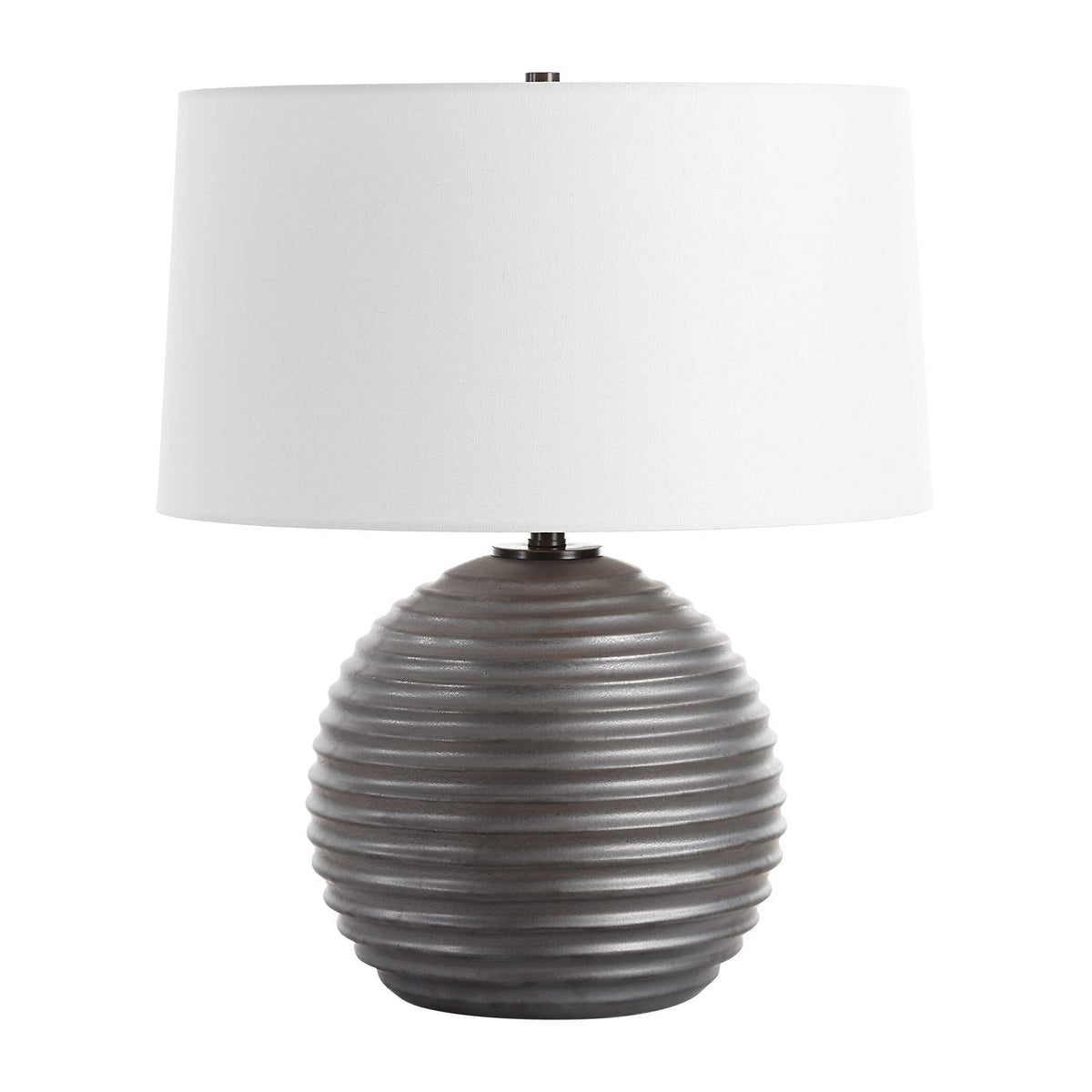 Chelsom Ribbed Table Lamp - Gray by Uttermost - View 4