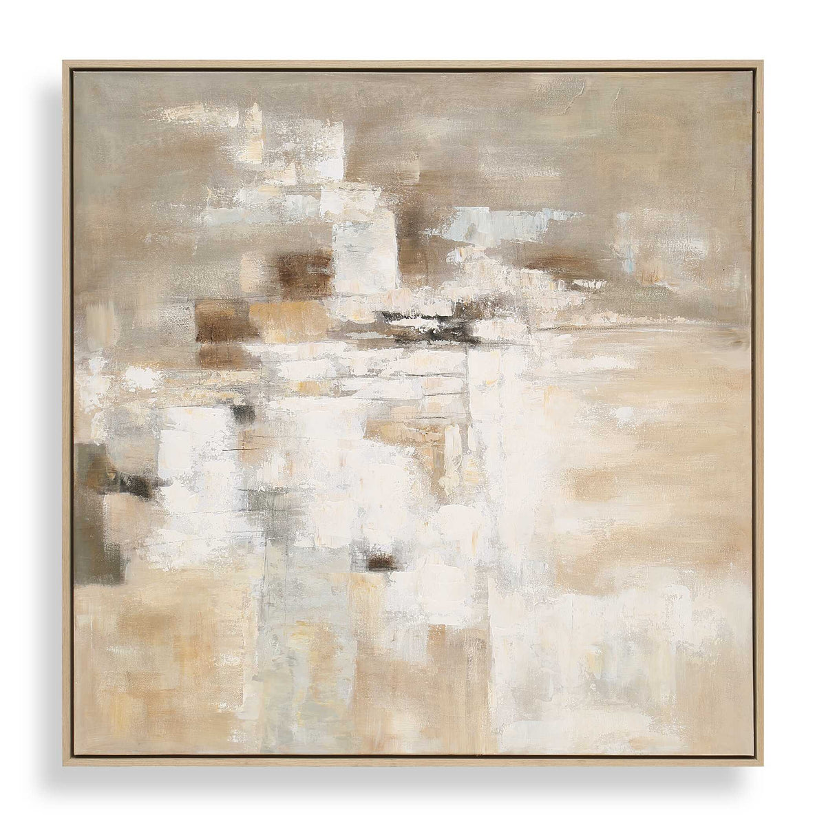 Time To Time Hand Painted Abstract Art Black / Brown / Gray / White / Woodtone - Light Brown by Uttermost - View 1
