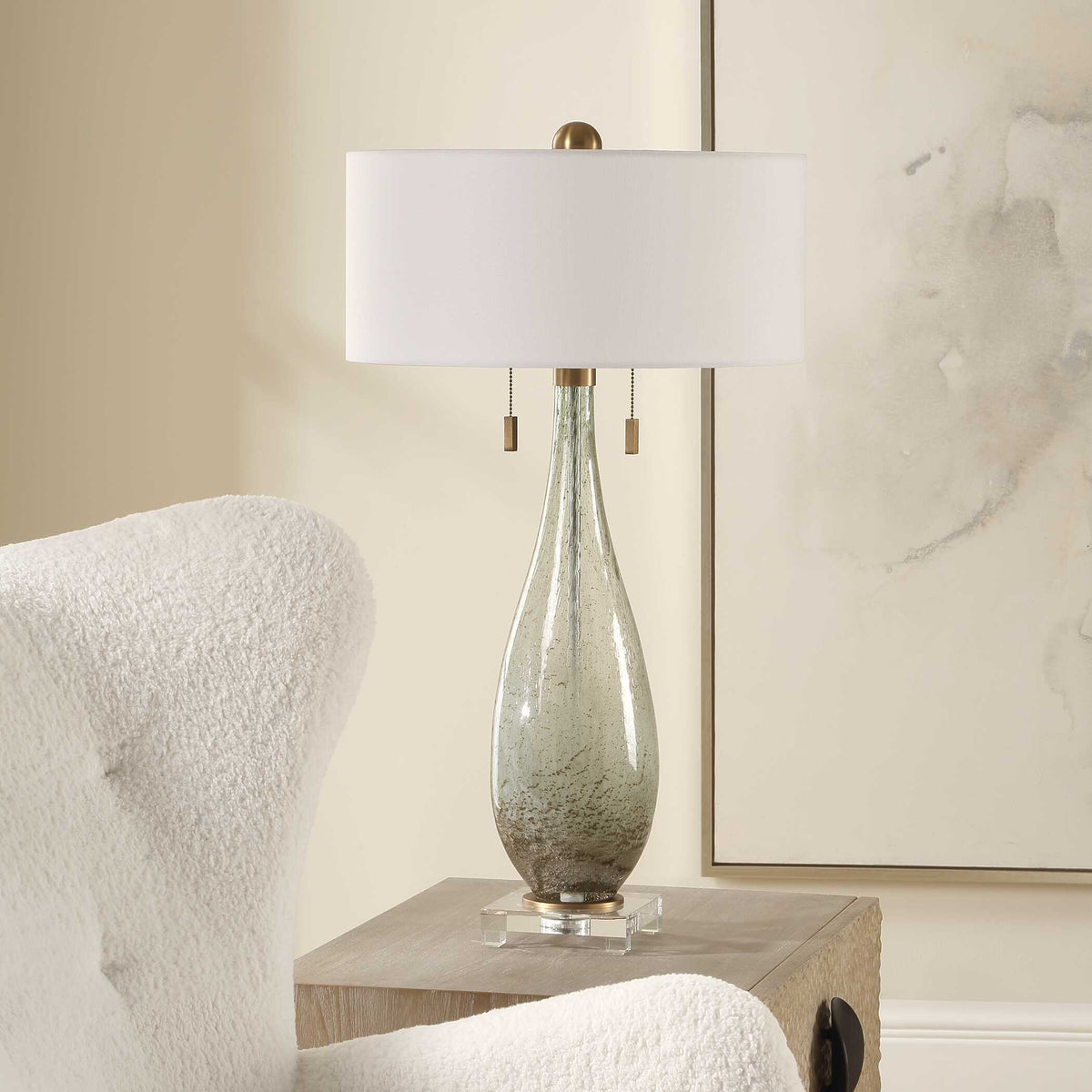 Cardoni Table Lamp - Green by Uttermost - View 3
