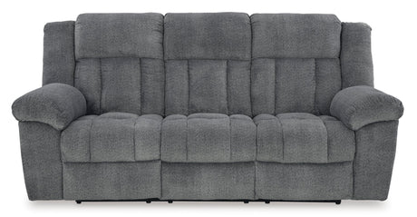 Ashley Slate Tip - Off PWR REC Sofa with ADJ Headrest - Chenille | Home Elegance USA