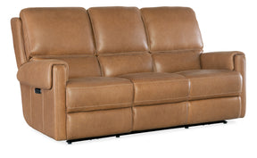 Somers Sofa With Power Recline & Power Headrest - Light Brown by Hooker Furniture - View 1