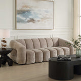 Modella Upholstered Chenille Sofa - Light Brown by Uttermost - View 3