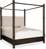 Hooker Furniture Bedroom Retreat Pole Rattan King Upholstered Poster Bed w/Canopy - Home Elegance USA