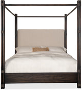 Hooker Furniture Bedroom Retreat Pole Rattan King Upholstered Poster Bed w/Canopy - Home Elegance USA