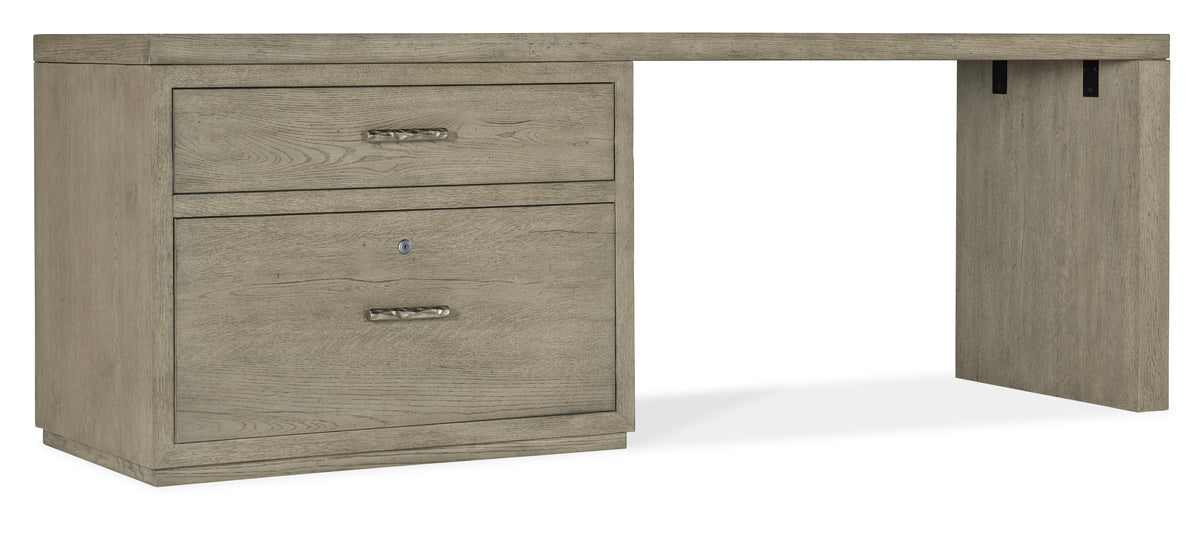 Linville Falls 84" Desk With Lateral File Cabinet - Gray by Hooker Furniture - View 1