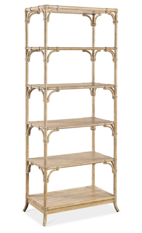Retreat Pole Rattan Bookcase - Beige | Hooker Furniture
