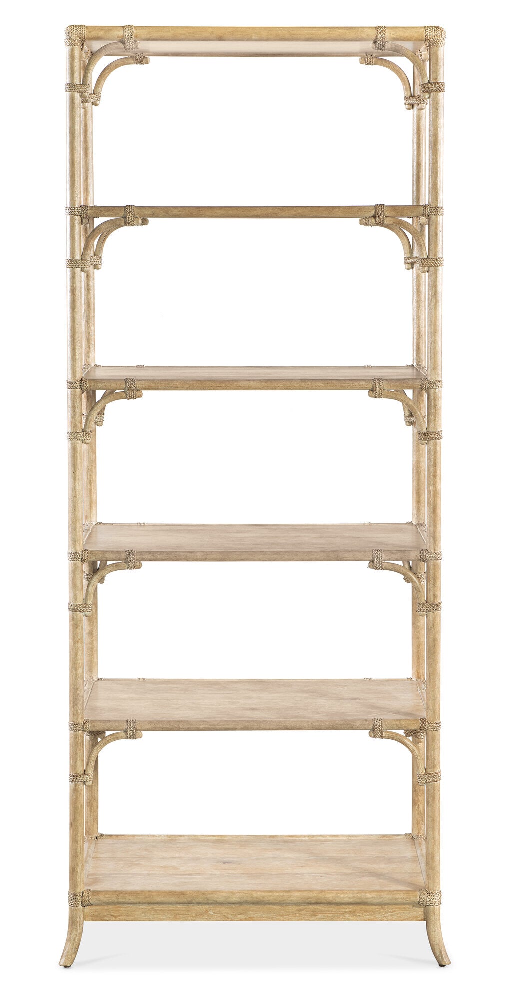 Retreat Pole Rattan Bookcase - Beige | Hooker Furniture