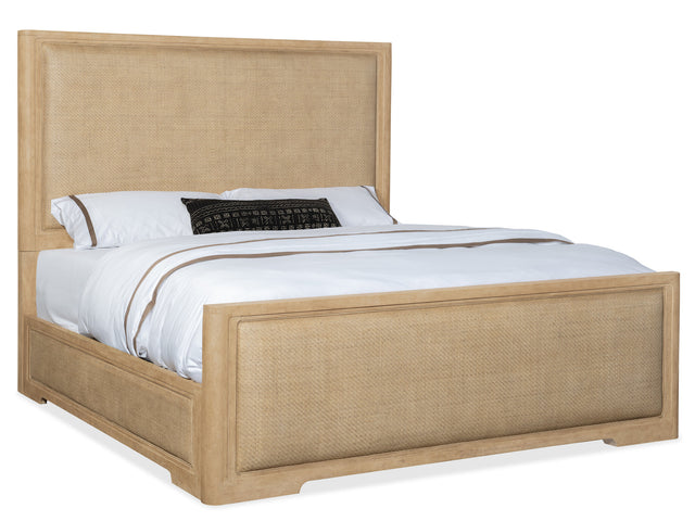 Retreat Queen Cane Panel Bed - Light Brown | Hooker Furniture