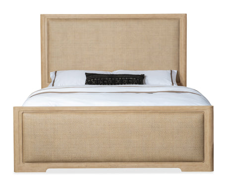 Retreat Queen Cane Panel Bed - Light Brown | Hooker Furniture
