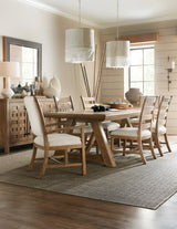 Vineyard Row Rectangle Dining Table with Two 20-inch Leaves by Hooker Furniture in Pecky Hickory Veneers