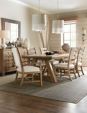 Vineyard Row Rectangle Dining Table with Two 20-inch Leaves by Hooker Furniture in Pecky Hickory Veneers