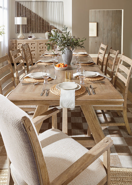 Vineyard Row Rectangle Dining Table with Two 20-inch Leaves by Hooker Furniture in Pecky Hickory Veneers