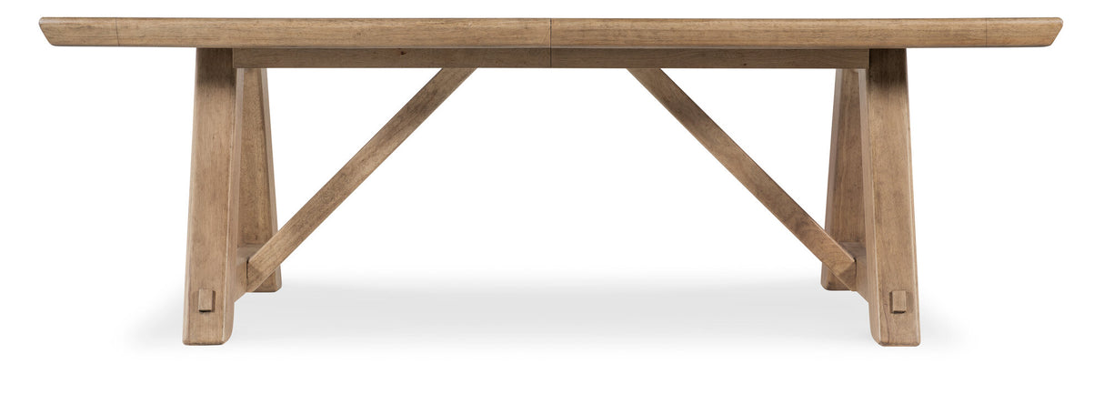 Vineyard Row Rectangle Dining Table with Two 20-inch Leaves by Hooker Furniture in Pecky Hickory Veneers