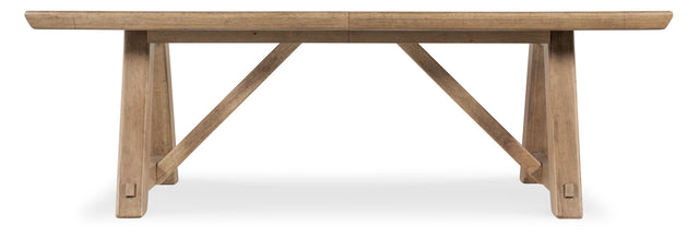 Vineyard Row Rectangle Dining Table with Two 20-inch Leaves by Hooker Furniture in Pecky Hickory Veneers