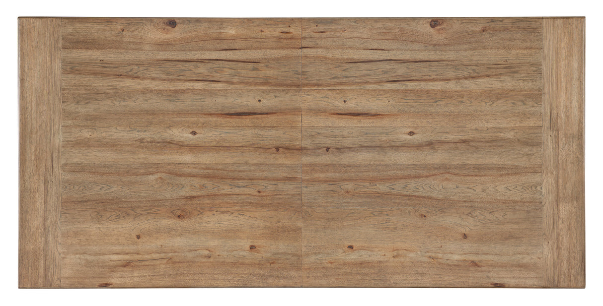 Vineyard Row Rectangle Dining Table with Two 20-inch Leaves by Hooker Furniture in Pecky Hickory Veneers