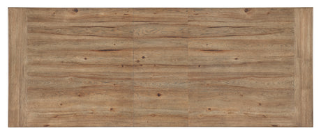 Vineyard Row Rectangle Dining Table with Two 20-inch Leaves by Hooker Furniture in Pecky Hickory Veneers