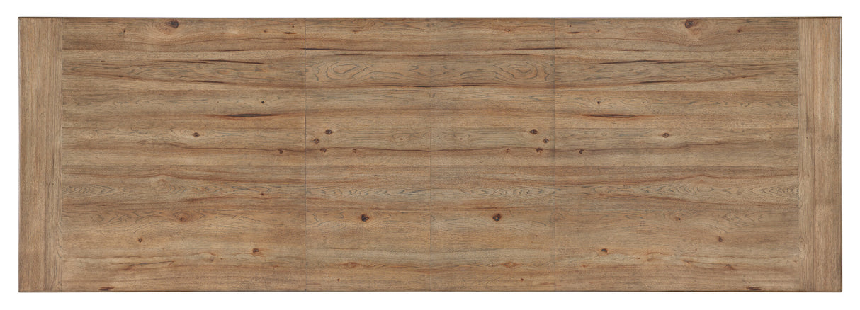 Vineyard Row Rectangle Dining Table with Two 20-inch Leaves by Hooker Furniture in Pecky Hickory Veneers