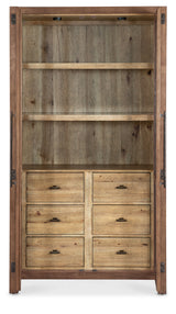 Vineyard Row Display Cabinet by Hooker Furniture in Pecky Hickory & Sonoma Finish