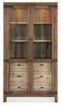 Vineyard Row Display Cabinet by Hooker Furniture in Pecky Hickory & Sonoma Finish