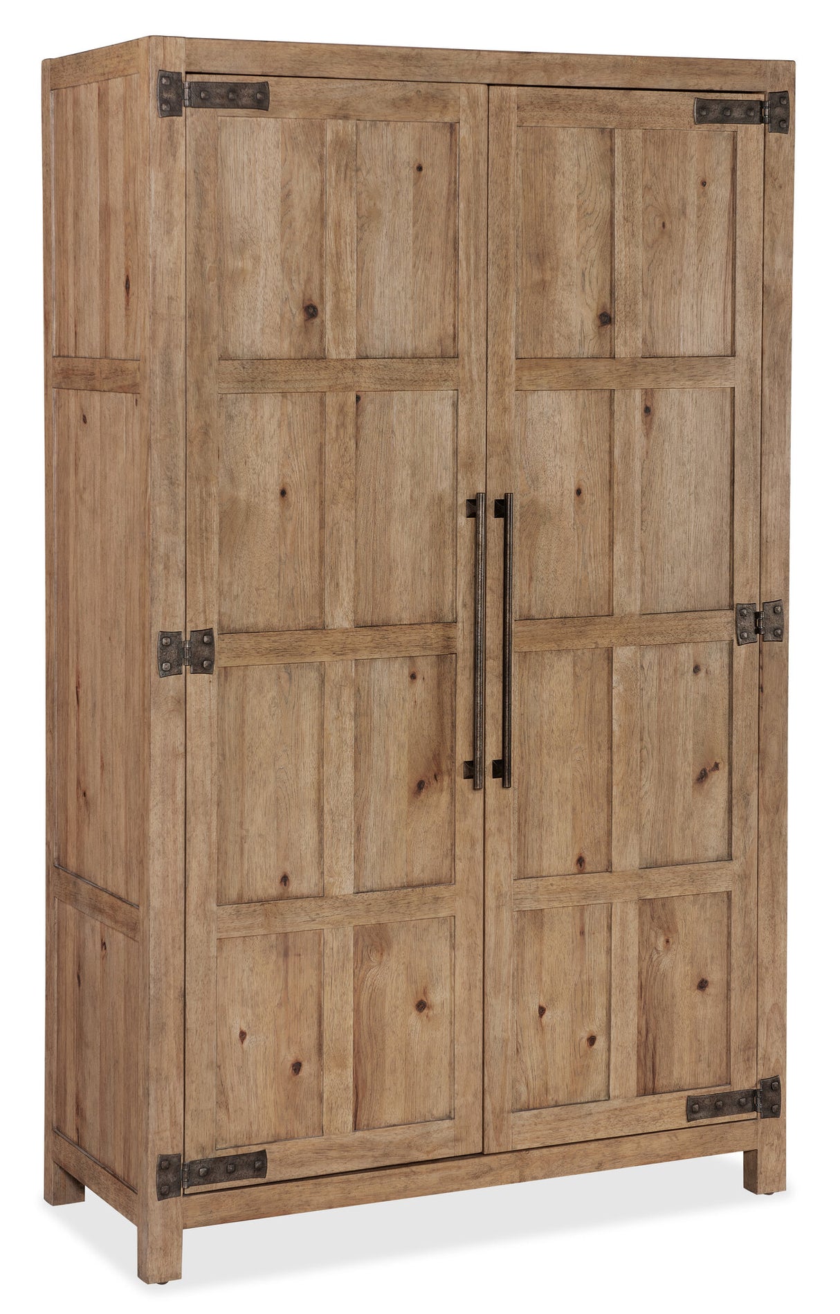 Vineyard Row Wardrobe by Hooker Furniture in Pecky Hickory & White Oak Veneers