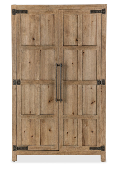 Vineyard Row Wardrobe by Hooker Furniture in Pecky Hickory & White Oak Veneers