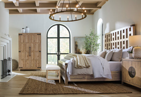 Vineyard Row Wardrobe by Hooker Furniture in Pecky Hickory & White Oak Veneers