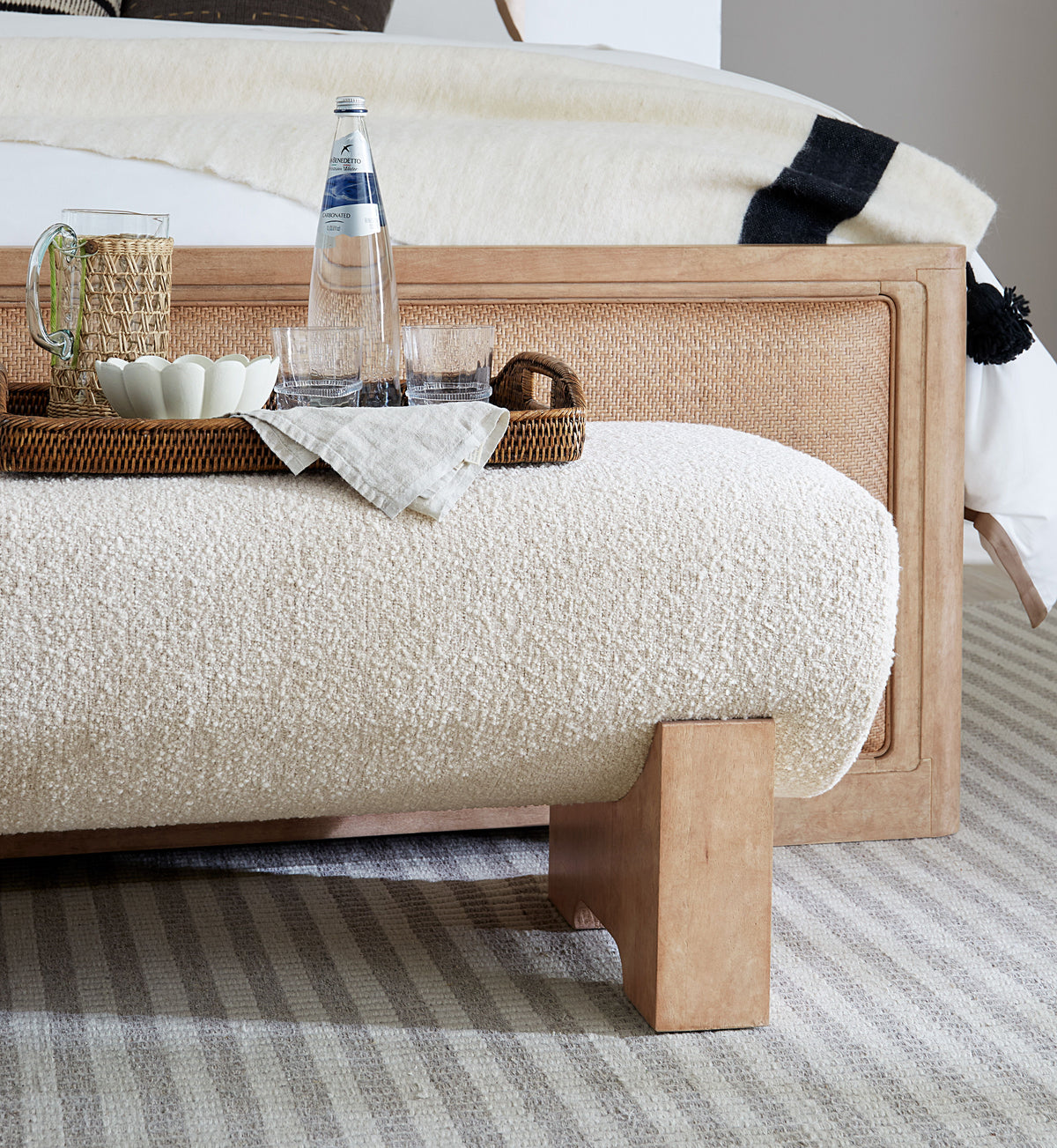 Retreat Bed Bench - Beige / Light Brown by Hooker Furniture - View 2