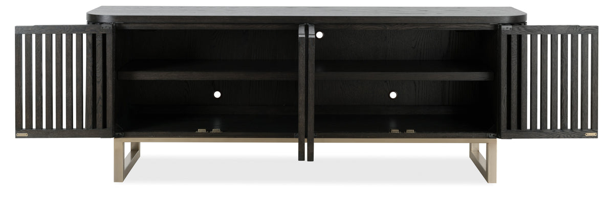 Commerce And Market Easton Entertainment Console Burnt Timber - Black by Hooker Furniture - View 10