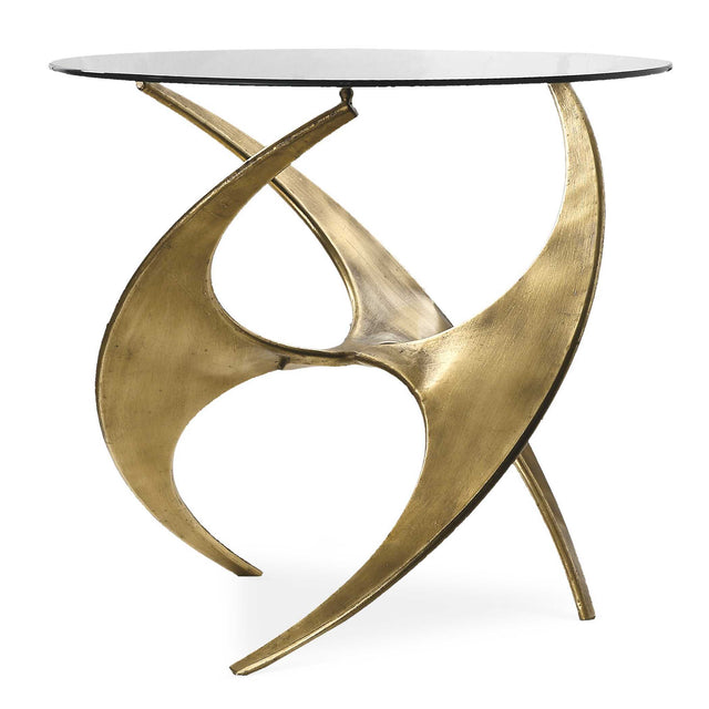 Graciano Glass Side Table - Gold by Uttermost - View 1