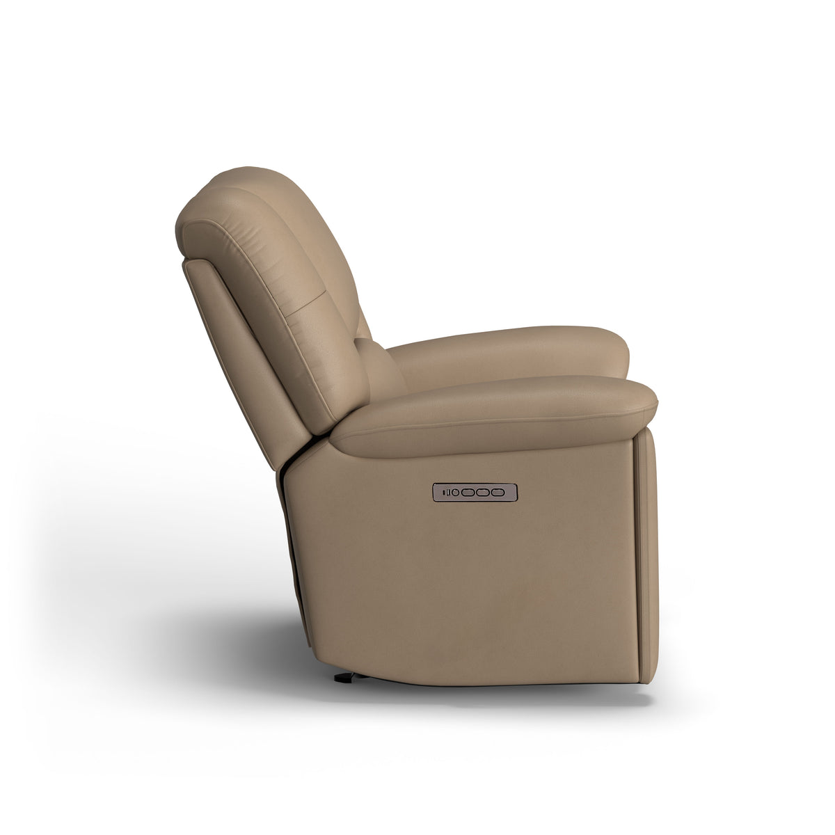 Plush Transitional Leather Power Gliding Recliner With Power Headrest & Lumbar | Flexsteel