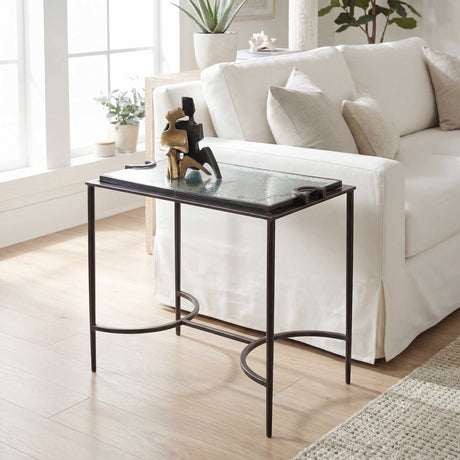 Eisen Textured Glass Accent Table - Bronze by Uttermost - View 2