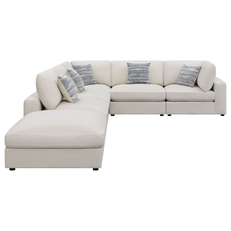 Rhette Beige 6-piece Upholstered Sectional with Reversible Cushions - sold by Home Elegance USA