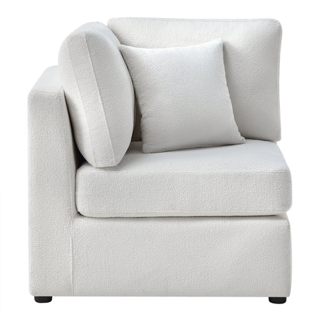 Chauncy 5-PC Sectional in Ivory with Performance Fabric, Modular Design - sold by Home Elegance USA