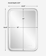 Crofton Lighted Nickel Vanity Mirror - Gray by Uttermost - View 12