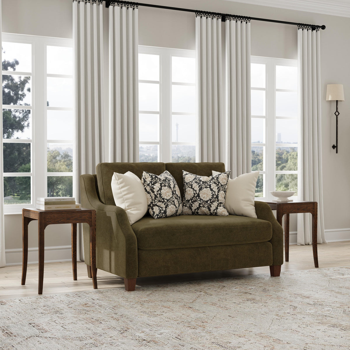 Gianna Fabric Bench Loveseat | Flexsteel